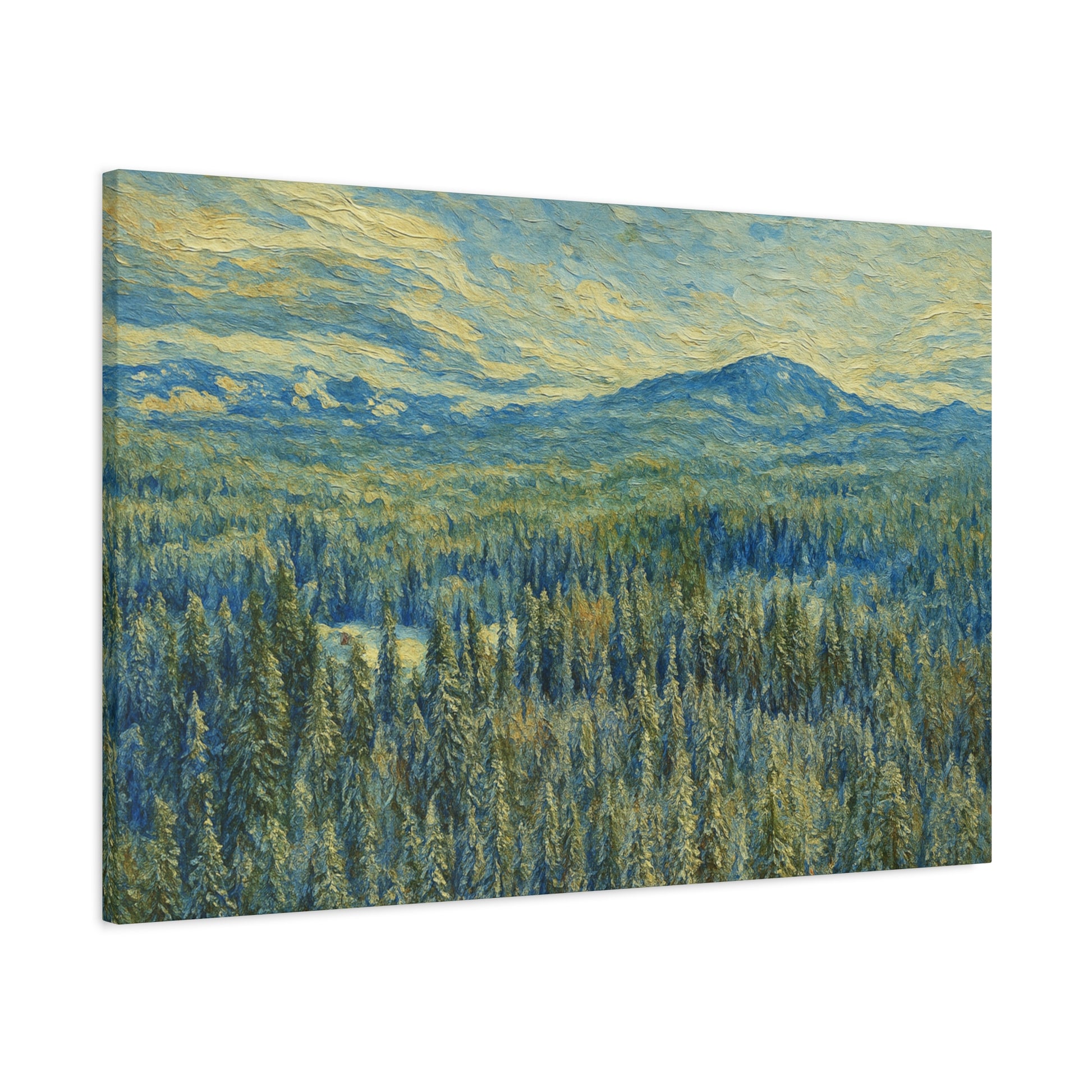 Scenic Landscape Canvas Print, Rustic Home Decor, Wall Art for Nature Lovers, Gift for Art Enthusiasts, Serene Forest Artwork - TRV