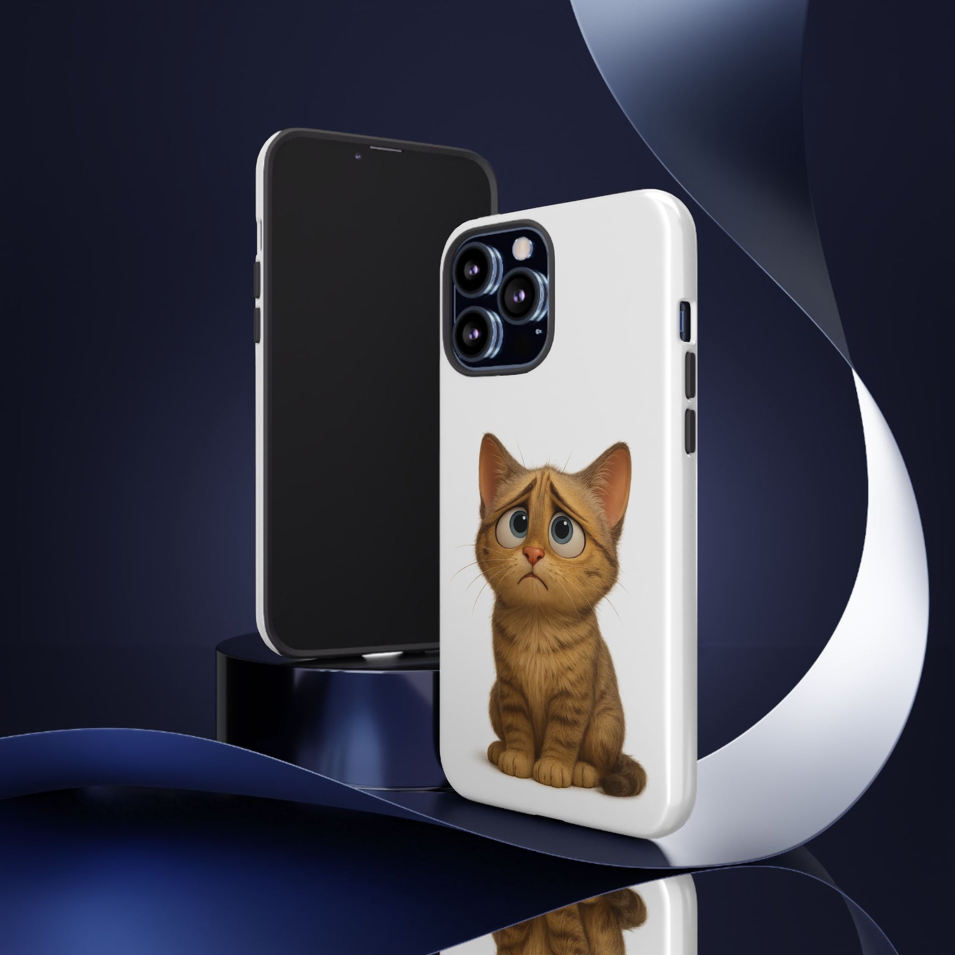 Cute Cat Phone Case, Funny Kitty Case, Animal Lover Gift, Cat Lover Accessory, Unique Cat Design Case, Pet Mom Gift - TRV