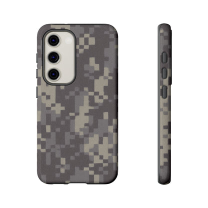 Rugged digital camo Printify phone case with tough protective cover for durability and style.