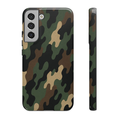 Camouflage tough phone case by Printify with rugged camo design, providing durable protection for smartphones.