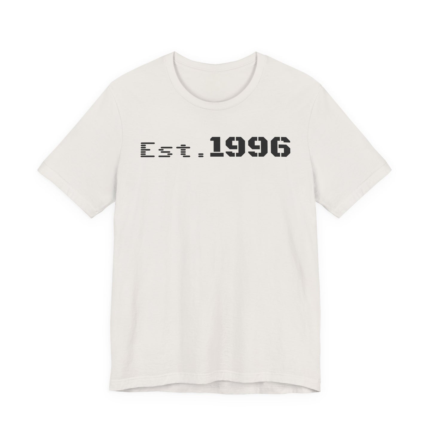 Unisex Jersey Tee - 'Est. 1996' Graphic Shirt, Birthday Gift, Casual Wear, Vintage Style, Retro Fashion, Gift for Him/Her - TRV