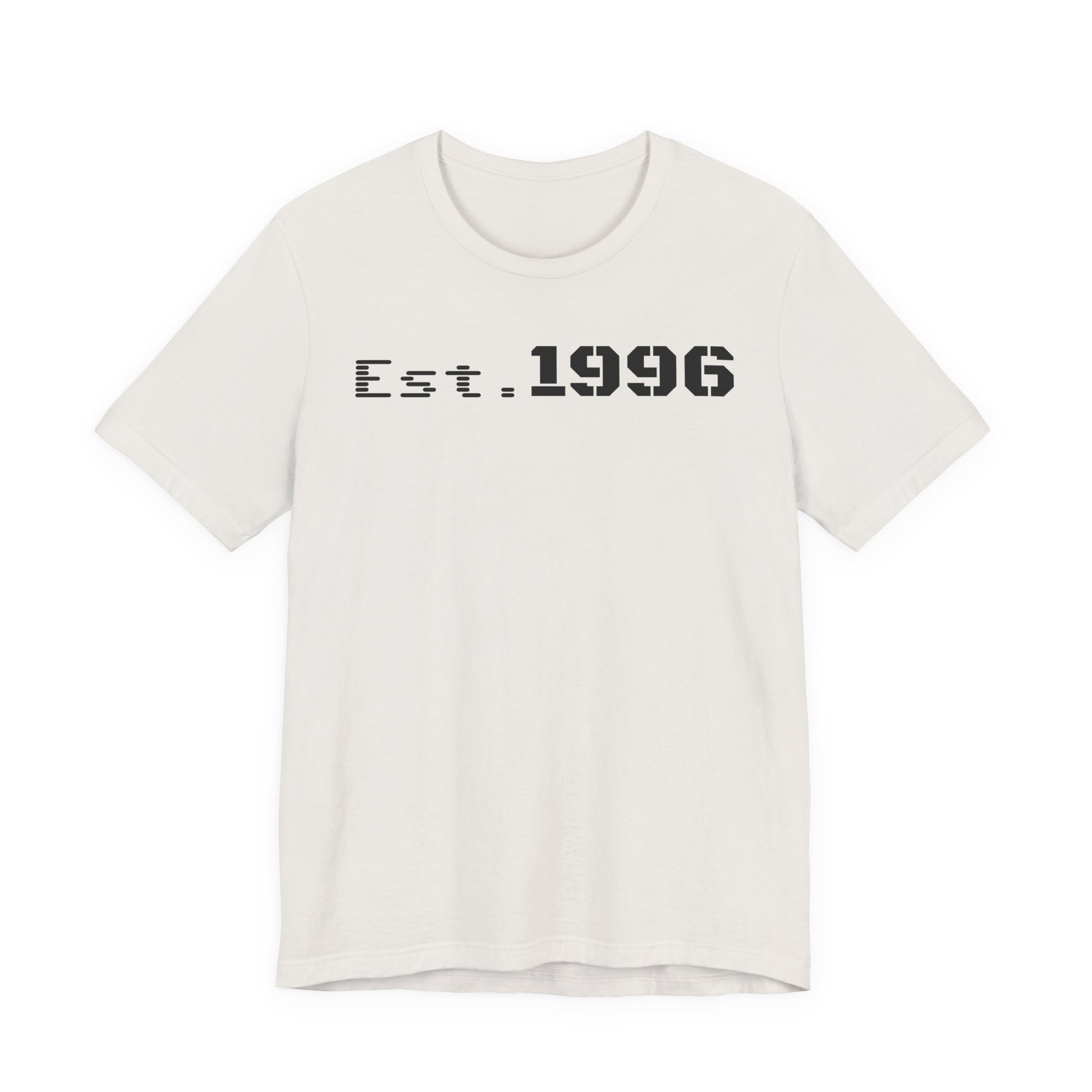 Unisex Jersey Tee - 'Est. 1996' Graphic Shirt, Birthday Gift, Casual Wear, Vintage Style, Retro Fashion, Gift for Him/Her - TRV