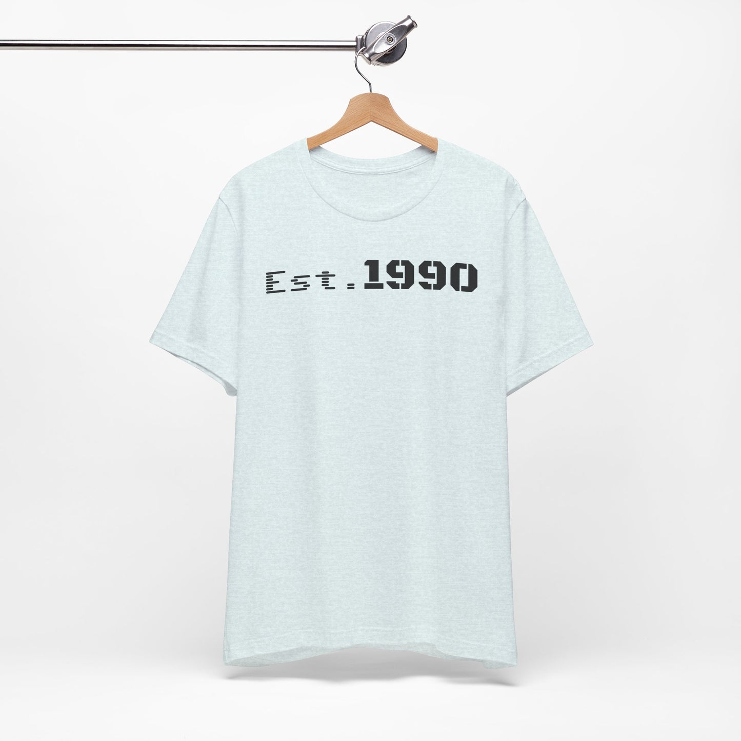 Unisex Est. 1990 Nostalgic Jersey Tee - Perfect Gift, Vintage Style, Retro Fashion, Birthday Celebration, Casual Wear - TRV