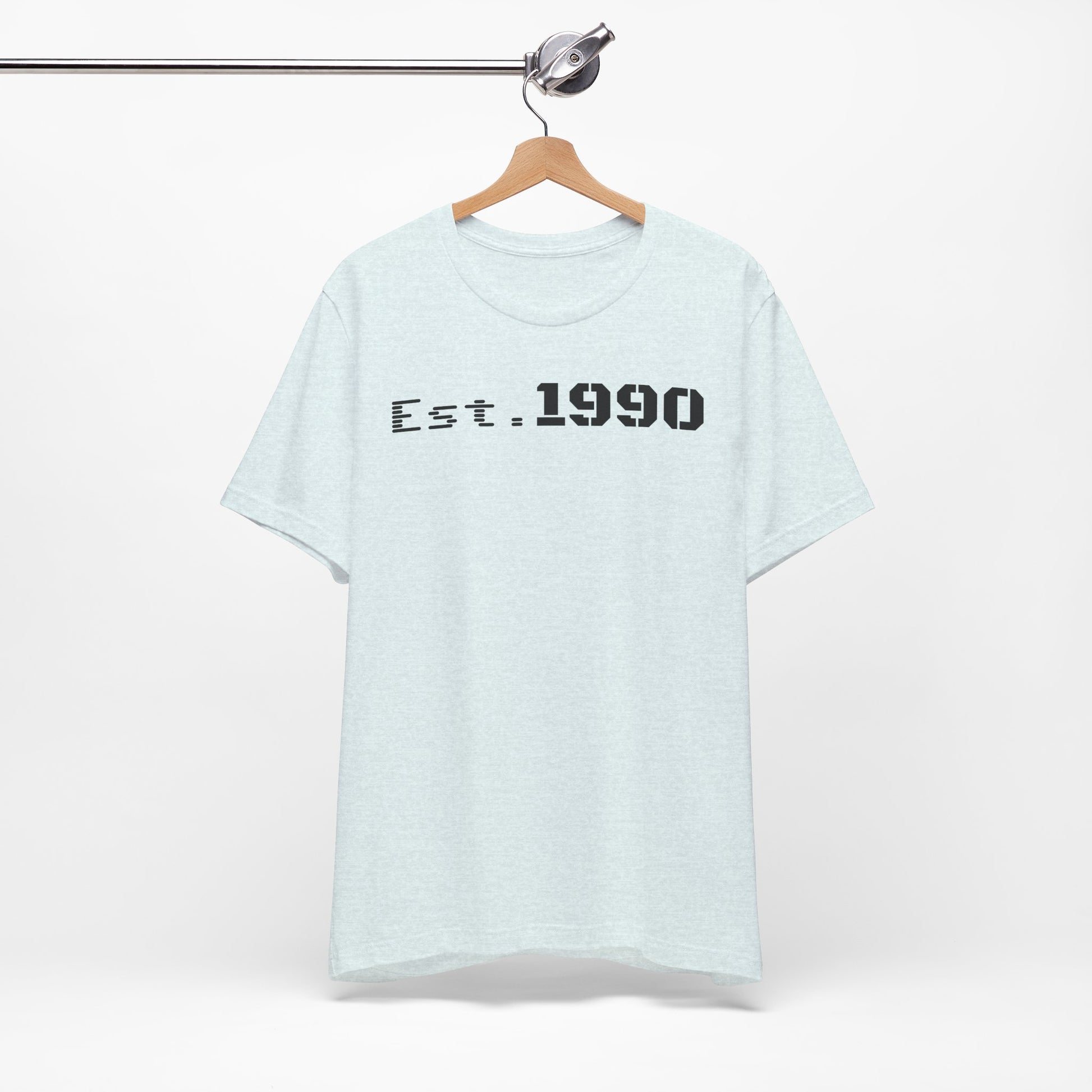Unisex Est. 1990 Nostalgic Jersey Tee - Perfect Gift, Vintage Style, Retro Fashion, Birthday Celebration, Casual Wear - TRV