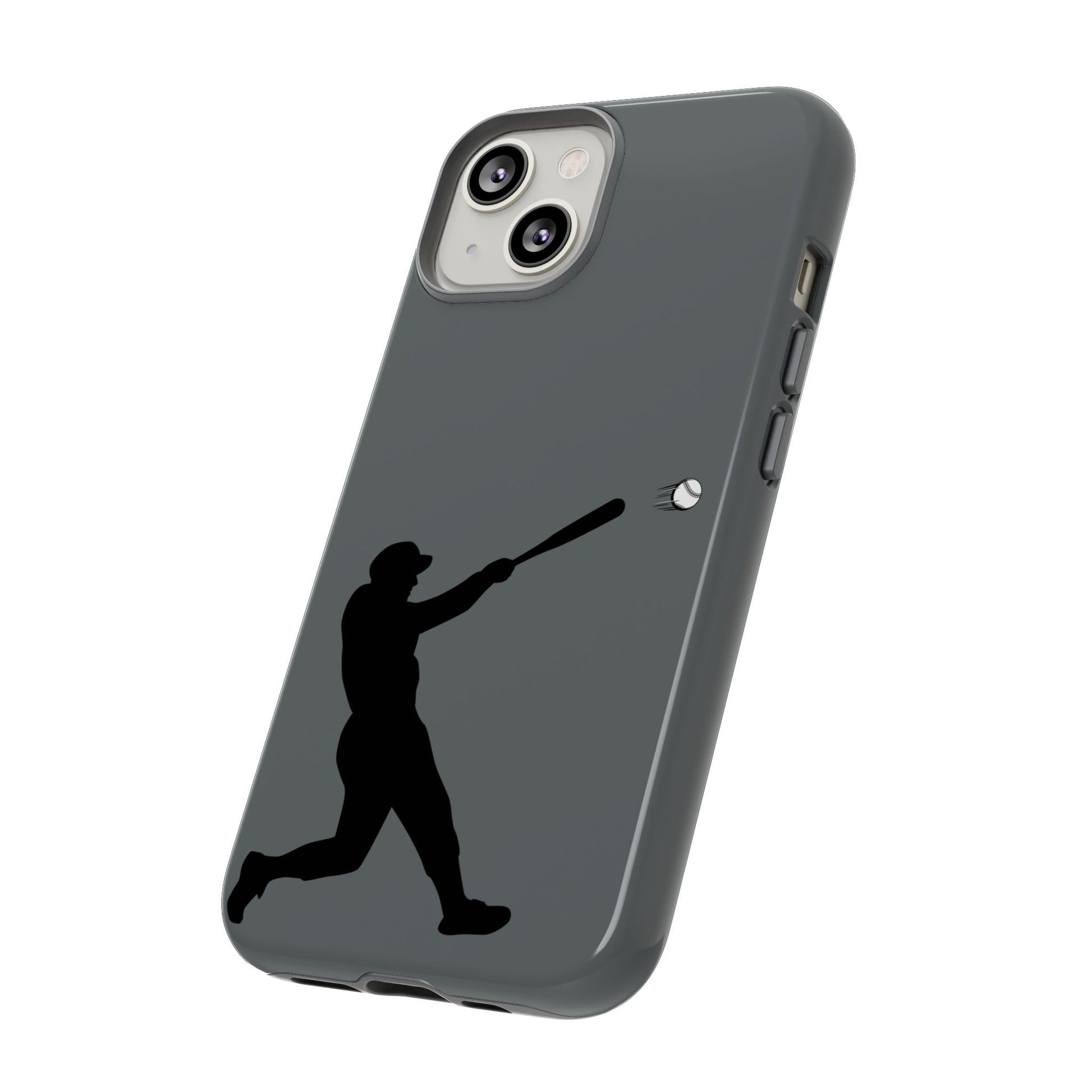 Printify baseball batter phone case, tough protective smartphone cover featuring a baseball player design for sports fans.