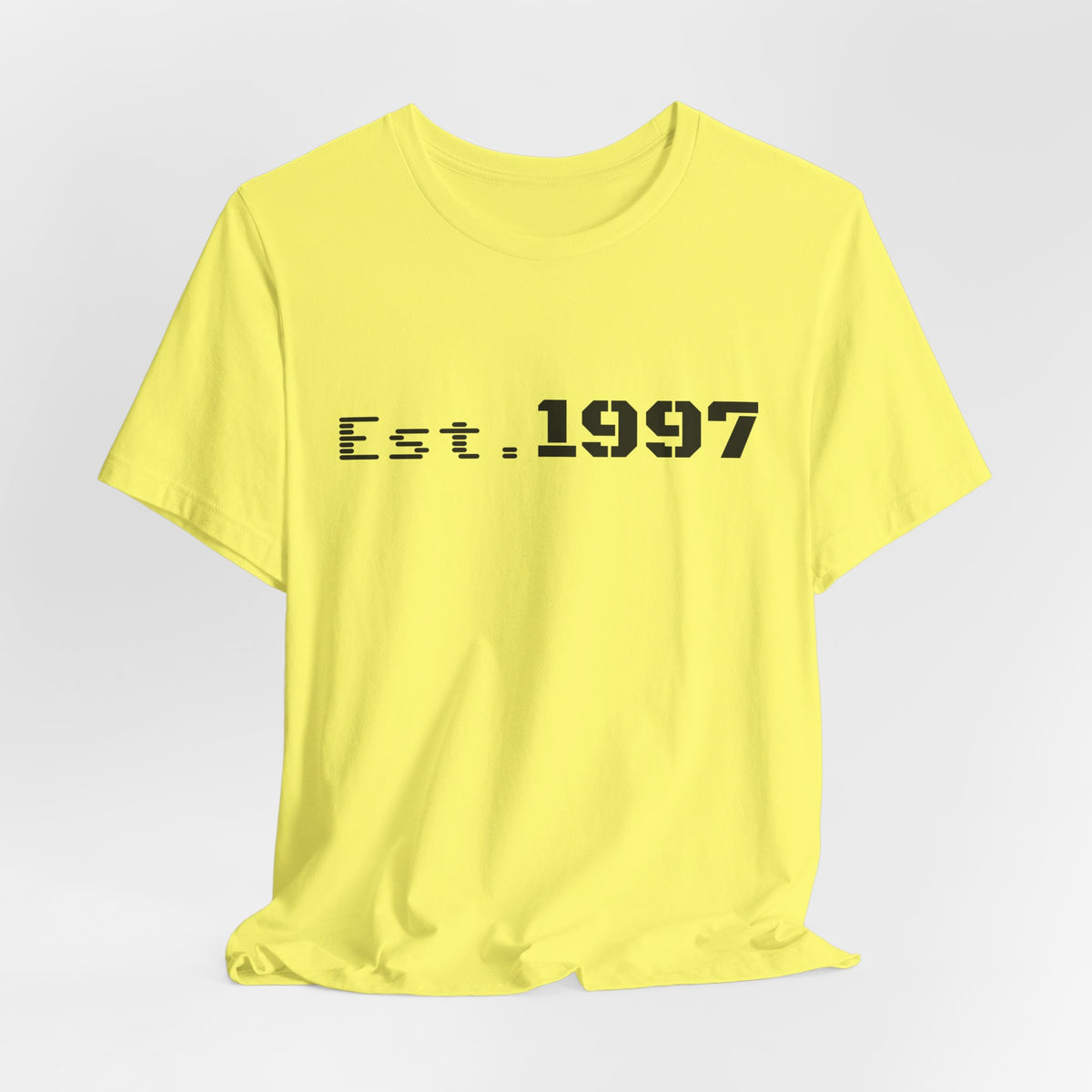 Vintage 1997 Established T-Shirt by Printify featuring a classic design and comfortable fit, perfect for casual wear.