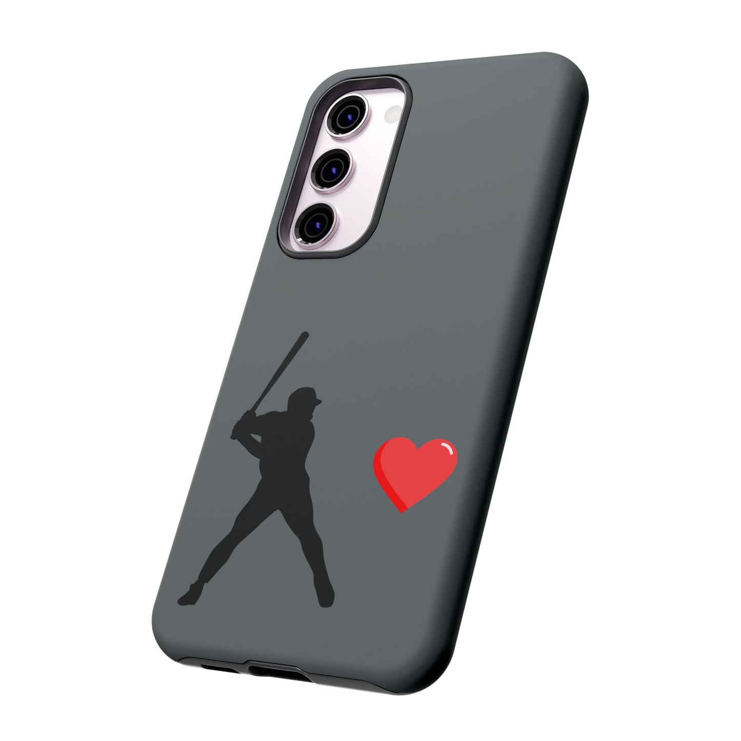 Printify Baseball Love phone case for sports lovers, featuring a baseball graphic on a durable protective phone cover.