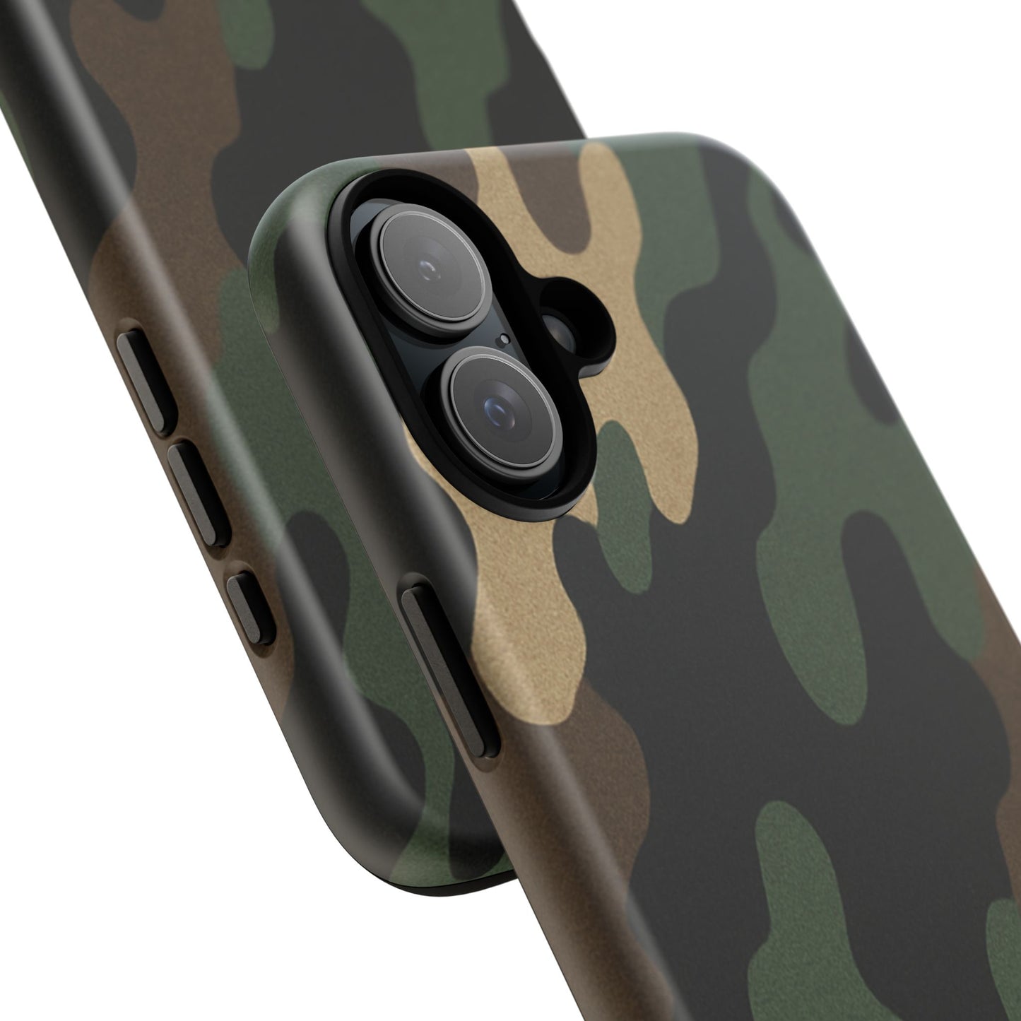 Rugged military green camo phone case by Printify, protective cover with tough, durable design for smartphones.
