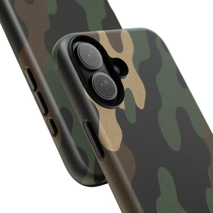 Rugged military green camo phone case by Printify, protective cover with tough, durable design for smartphones.