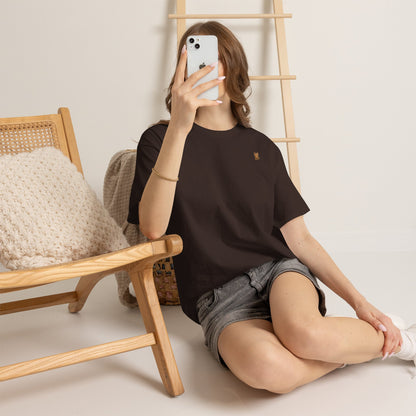 Brown kitten graphic T-shirt for cat lovers, featuring a cute cat design on a comfortable Printify tee.