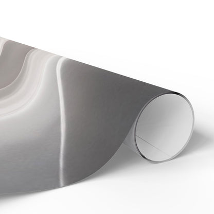 Silver Marble Swirl Wrapping Paper | Abstract Metallic Gift Wrap
