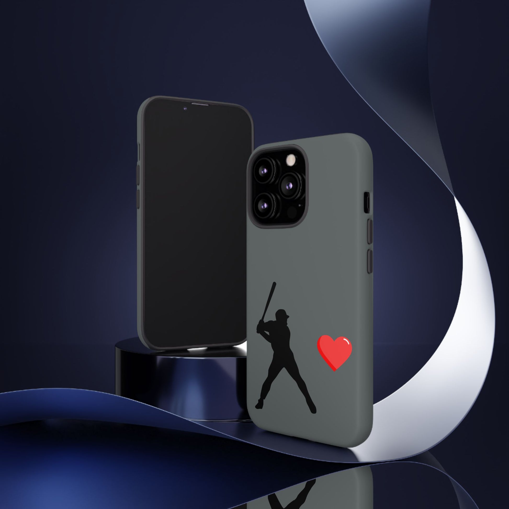 Printify Baseball Love phone case featuring sports-themed design, durable protective cover for sports fans and Father's Day gift.