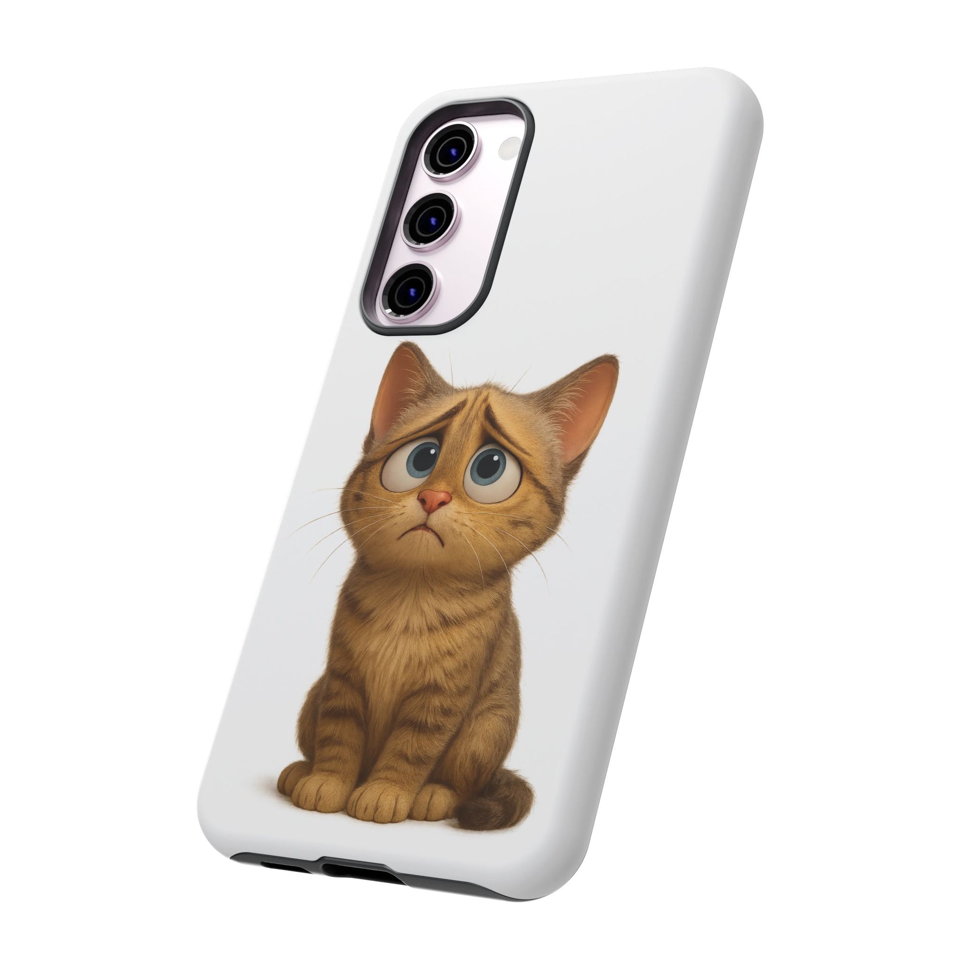 Cute Cat Phone Case, Funny Kitty Case, Animal Lover Gift, Cat Lover Accessory, Unique Cat Design Case, Pet Mom Gift - TRV