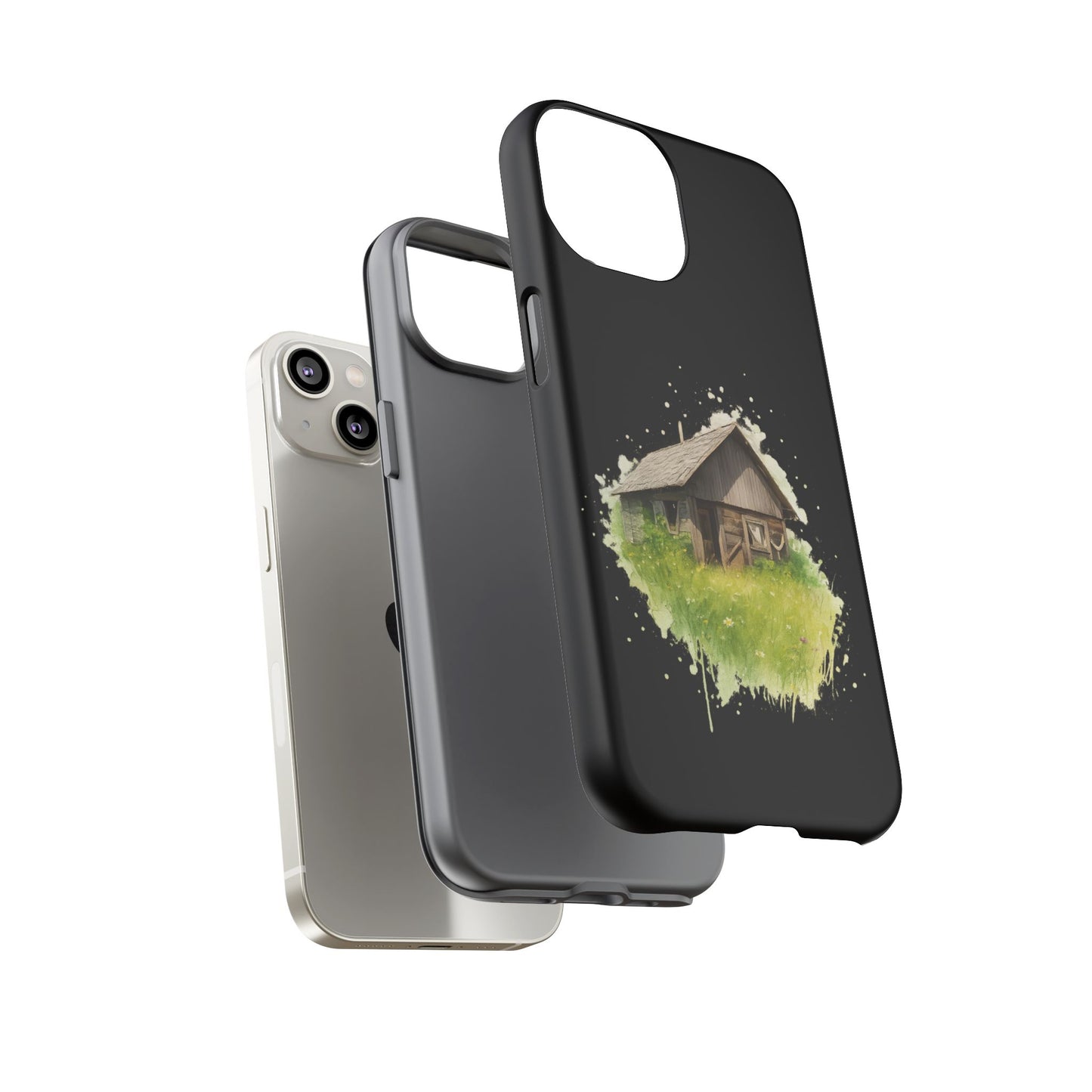 Rustic Farmhouse Phone Case, Cute Cottage Design, Tough Cases for Nature Lovers, Eco-Friendly Gift, Customizable Tech Accessories - TRV