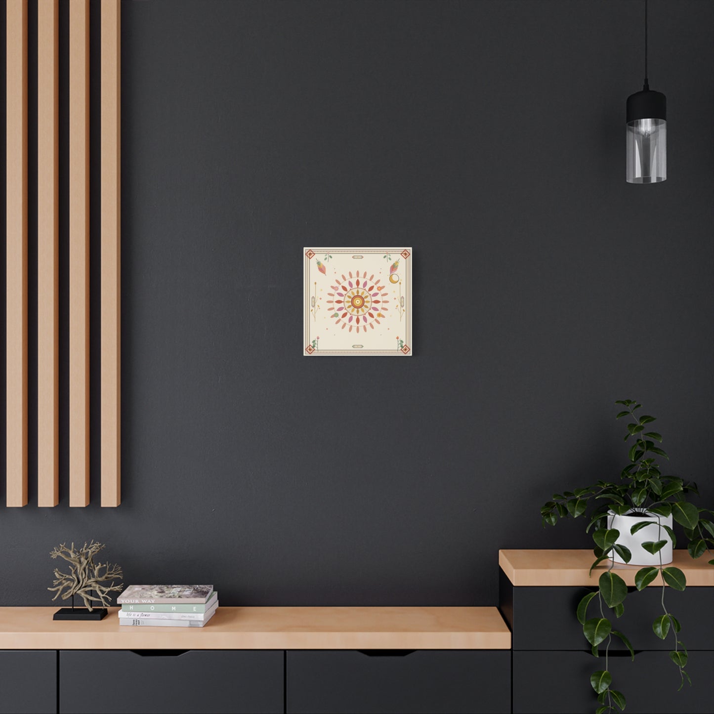 Boho Sun Mandala Matte Canvas