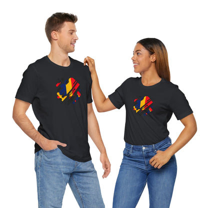 Artistic Heart Unisex Jersey Tee - Vibrant Graphic Tee, Casual Wear, Gift for Art Lovers, Birthday Surprise, Everyday Comfort - TRV