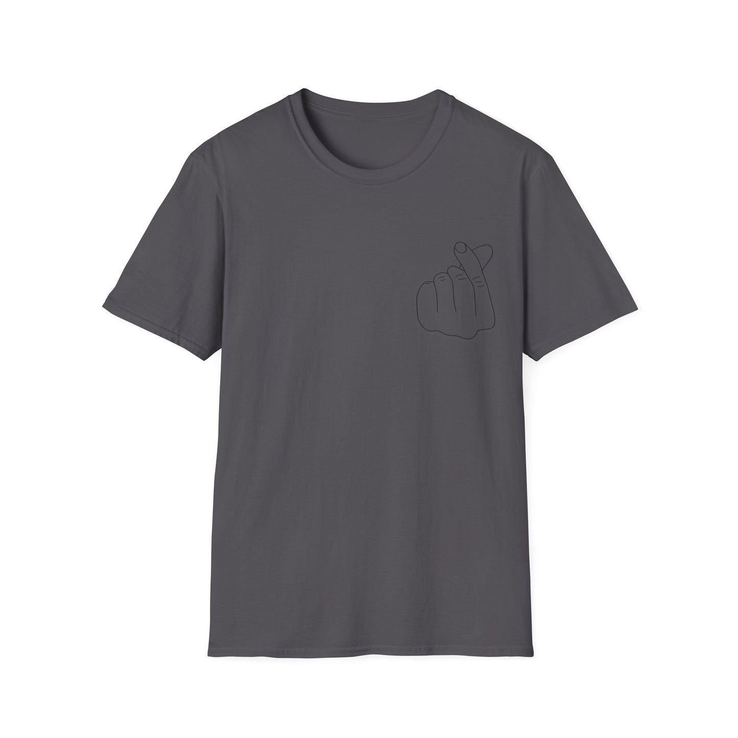 Trendy Unisex Softstyle T-Shirt with Love Hand Gesture Design