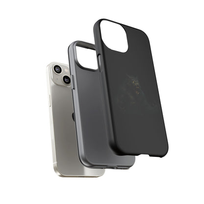 Dark monster graphic werewolf phone case by Printify, tough protective cover for smartphones with a fierce design.
