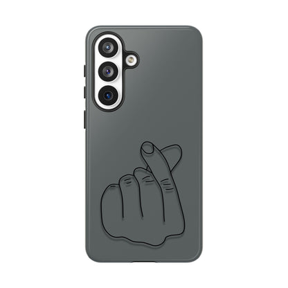 Silicone Phone Case, embossed Korean finger heart design - view 46
