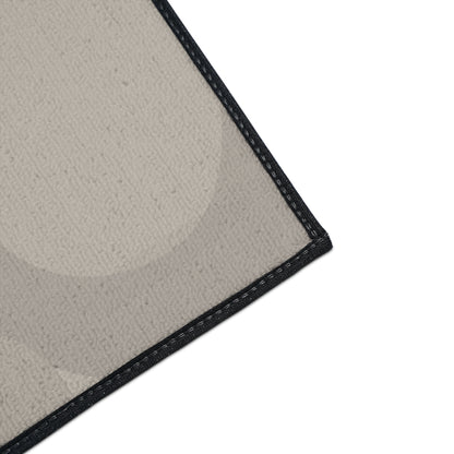 Neutral Abstract Circles Heavy Duty Floor Mat | Non-Slip Entry Rug