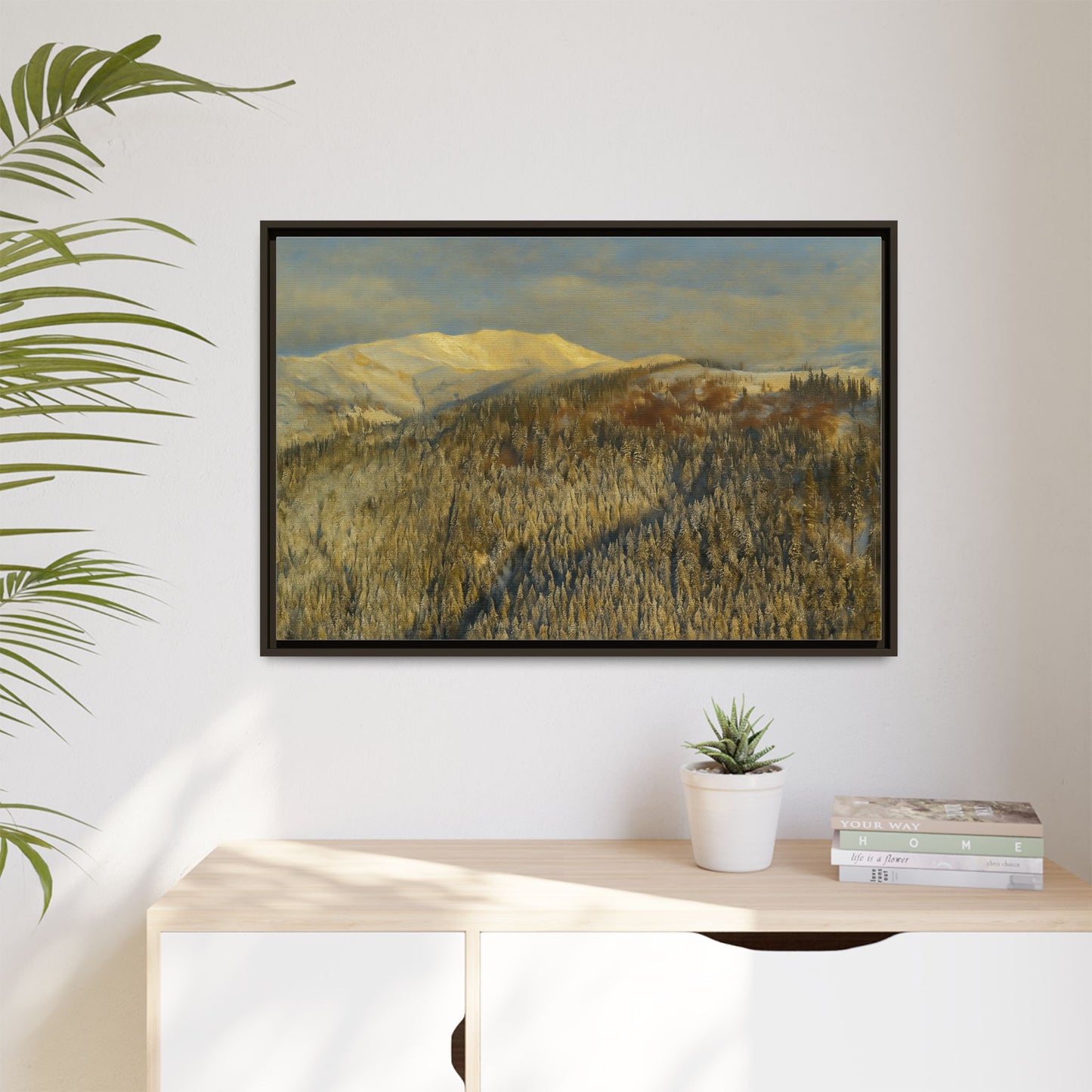 Framed Mountain Canvas Art, Perfect for Home Decor, Nature Wall Art, Gift for Nature Lovers, Cozy Atmosphere - TRV