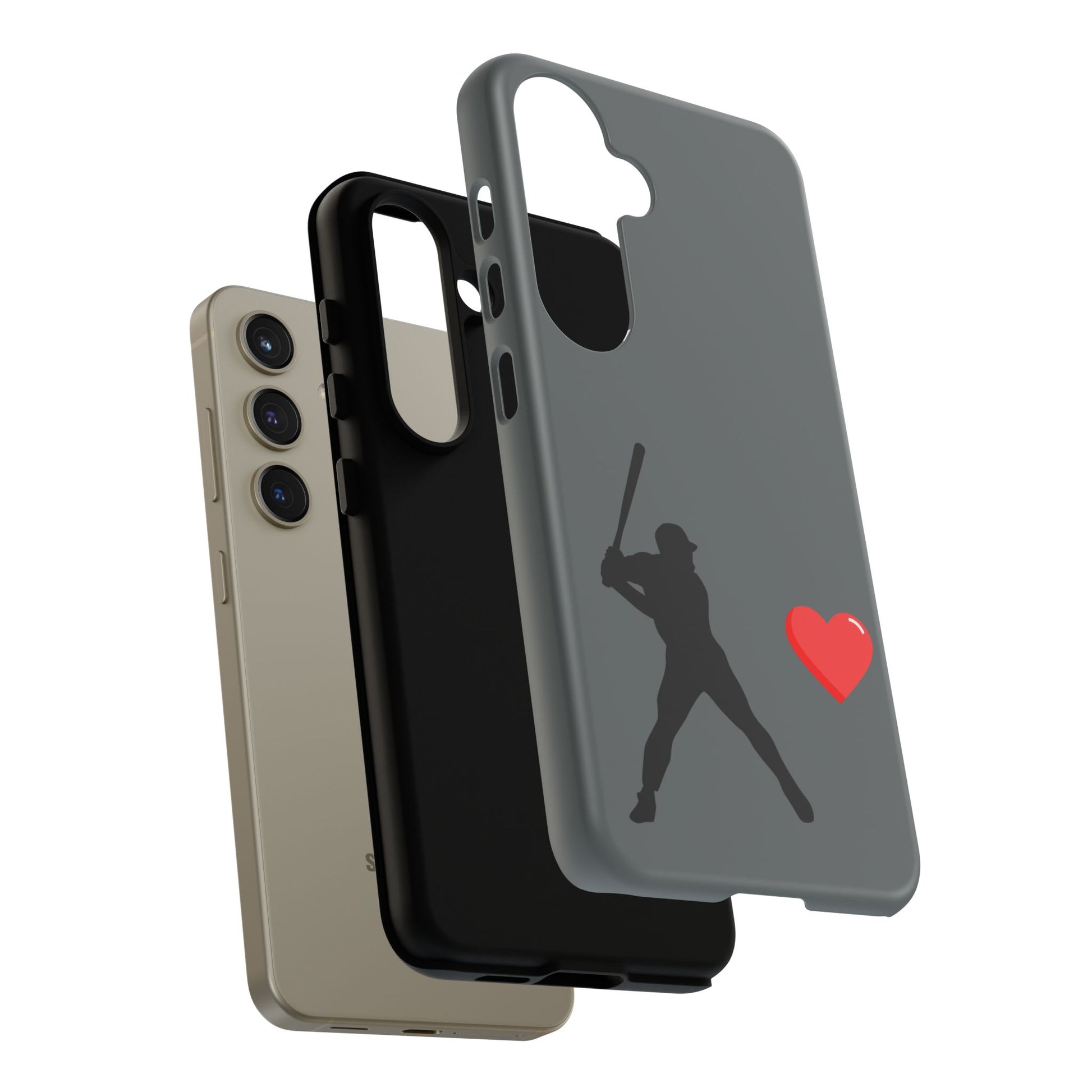 Printify Baseball Love phone case featuring sports-themed design, durable protection for sports enthusiasts.