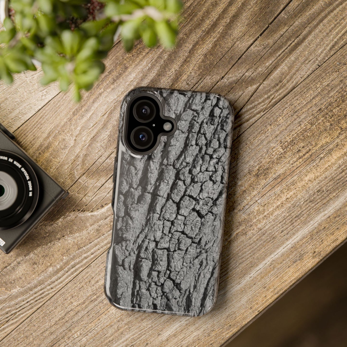 Bark Texture Magnetic Impact Phone Case