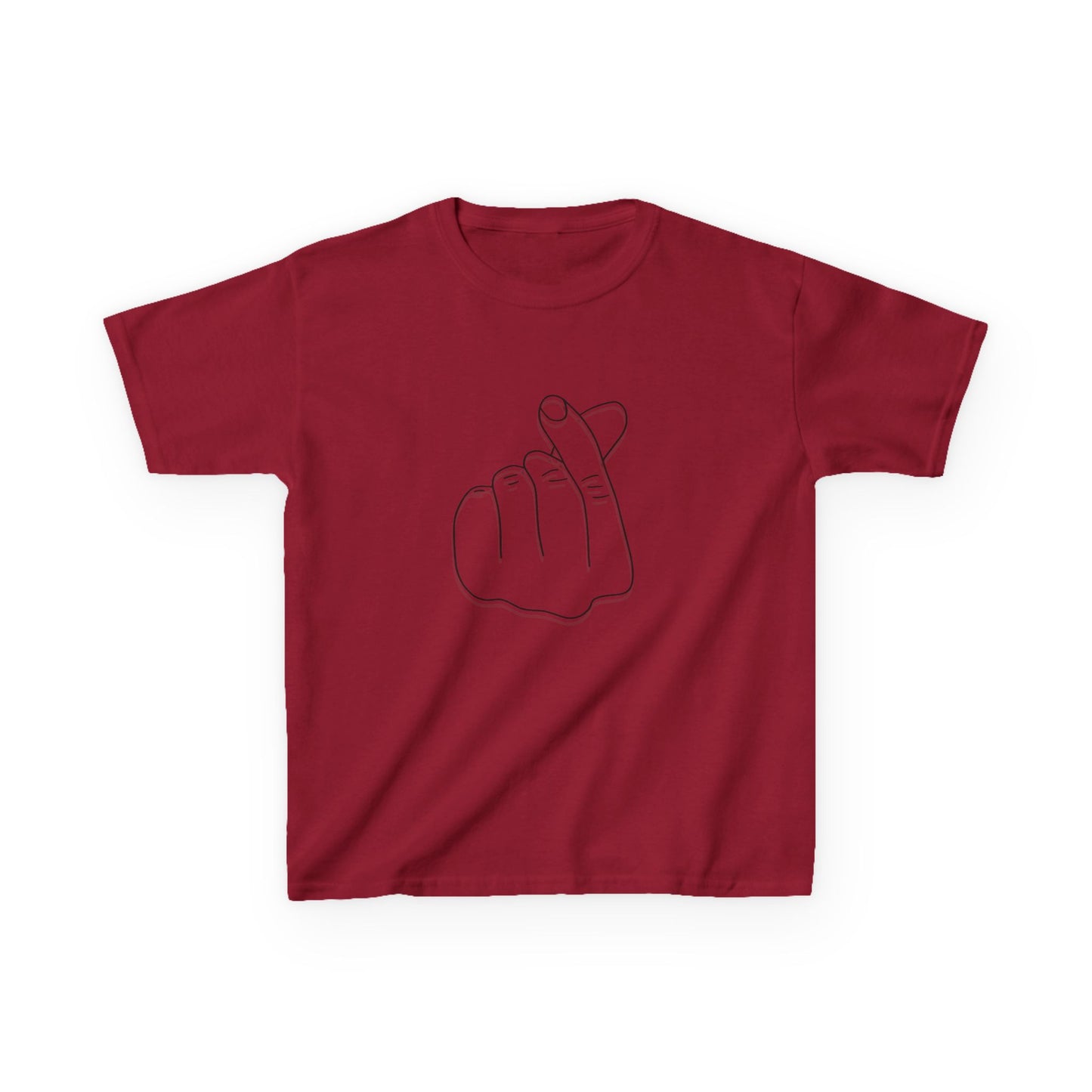 Cute Kids Heavy Cotton Tee - K-Pop Inspired Love Gesture