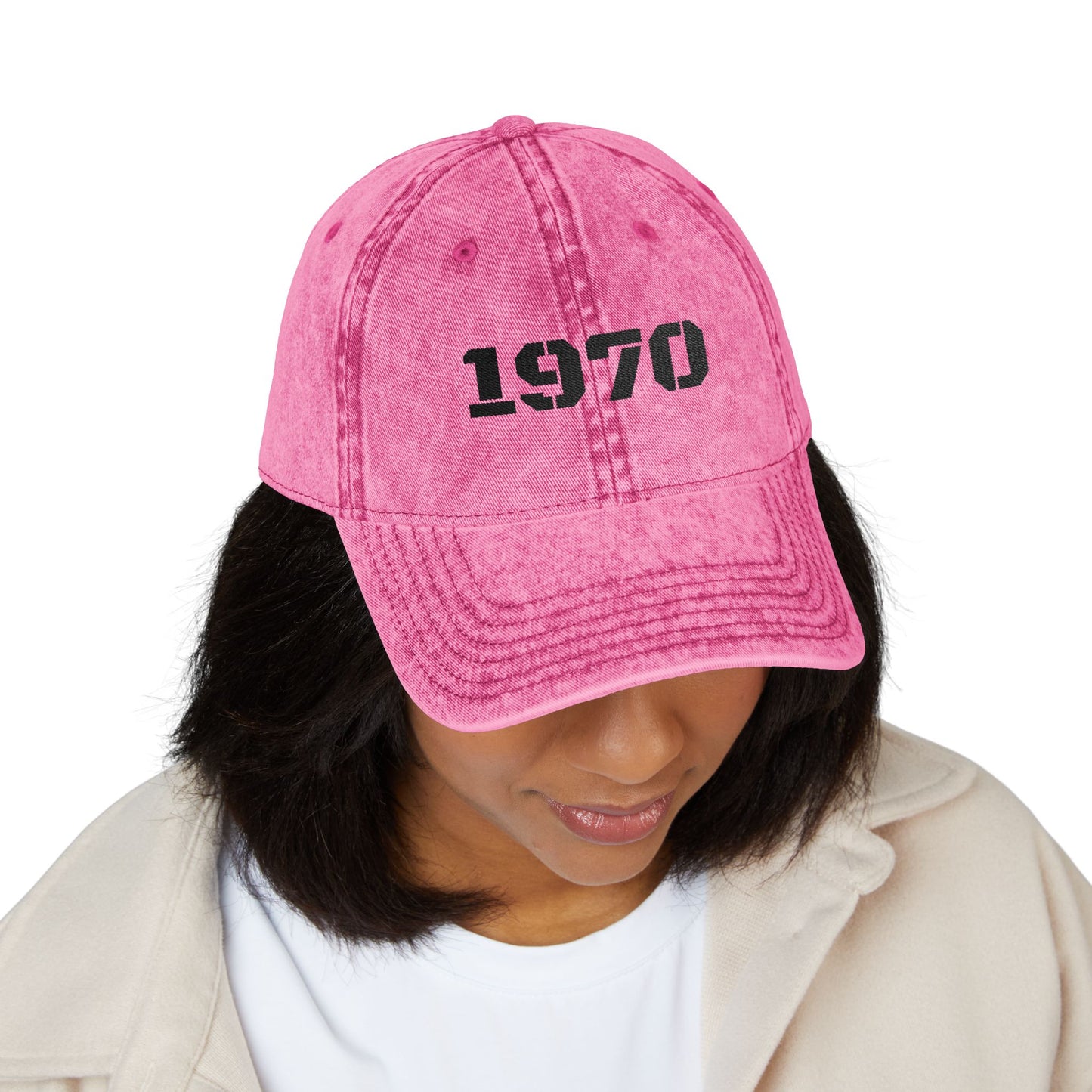 Vintage Embroidered Cap, Retro Baseball Hat, 70s Style Headwear, Gift for Dad, Casual Fashion Accessory - TRV