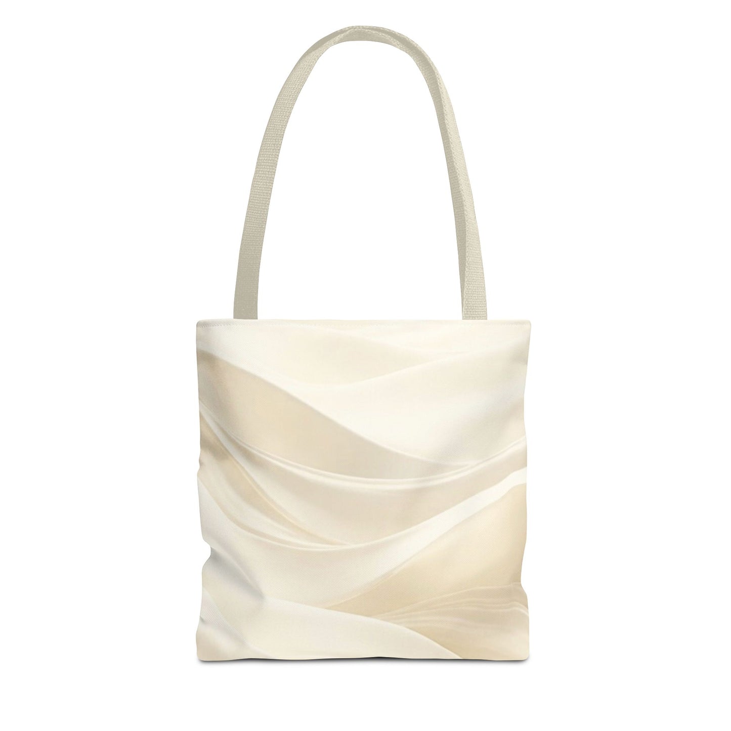 Cream Abstract Waves Tote Bag | Neutral Swirl Pattern