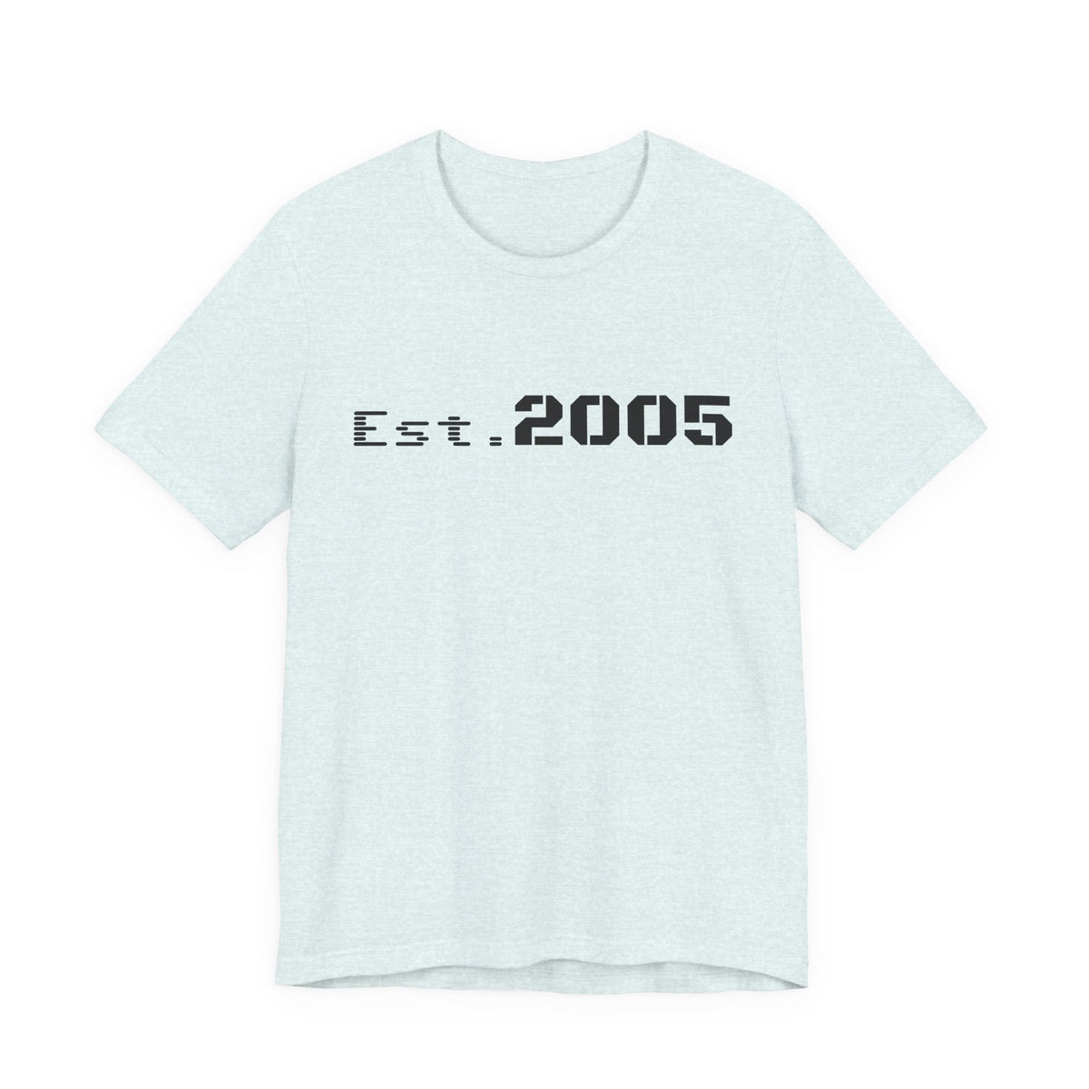 Minimal Est. 2005 T-shirt by Printify featuring anniversary year design on a casual cotton tee.