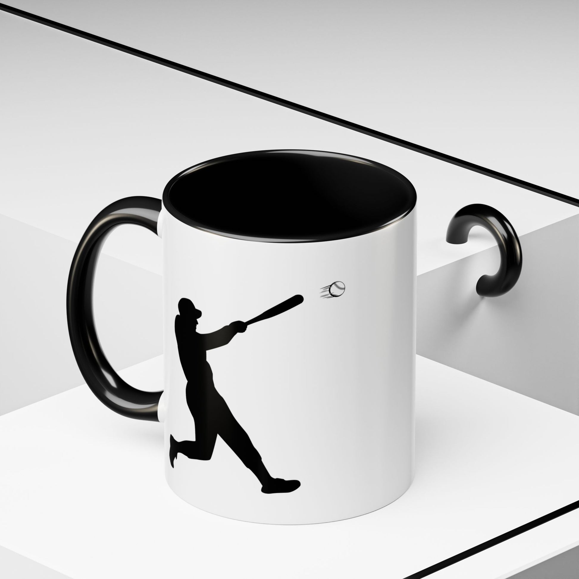 Baseball Player Accent Coffee Mug, Sports Gift, Baseball Lover Mug, Unique Coffee Cup, Personalized Sports Mug - TRV
