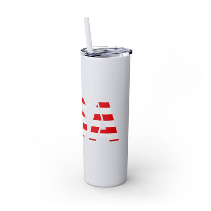 Skinny Tumbler — USA Flag 20oz Straw Tumbler (Patriotic Travel Cup)