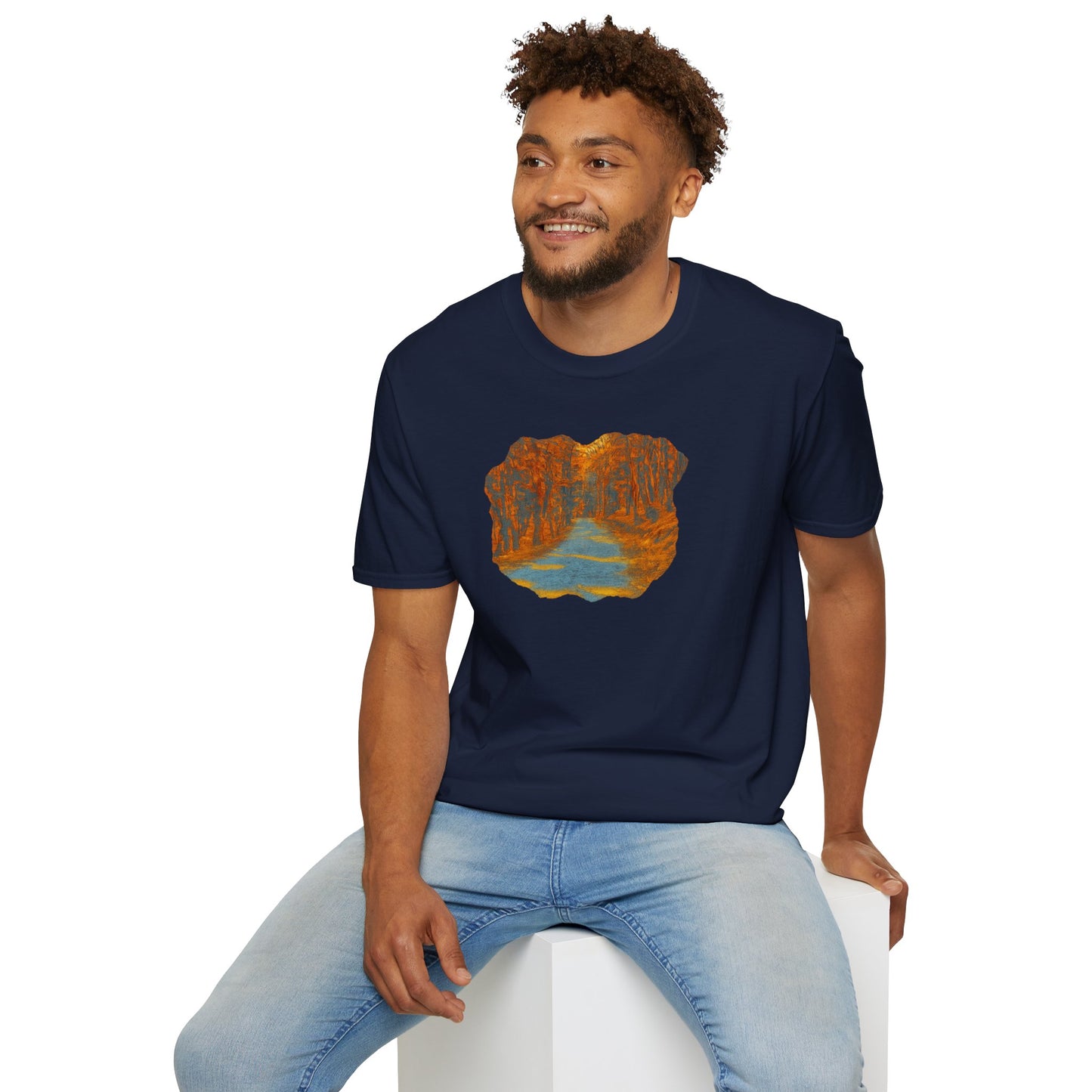 Autumn Pathway Unisex Softstyle T-Shirt, Cozy Fall Shirt, Nature Lover Tee, Scenic Route Top, Gift for Hikers, Casual Wear, Outdoor [...]