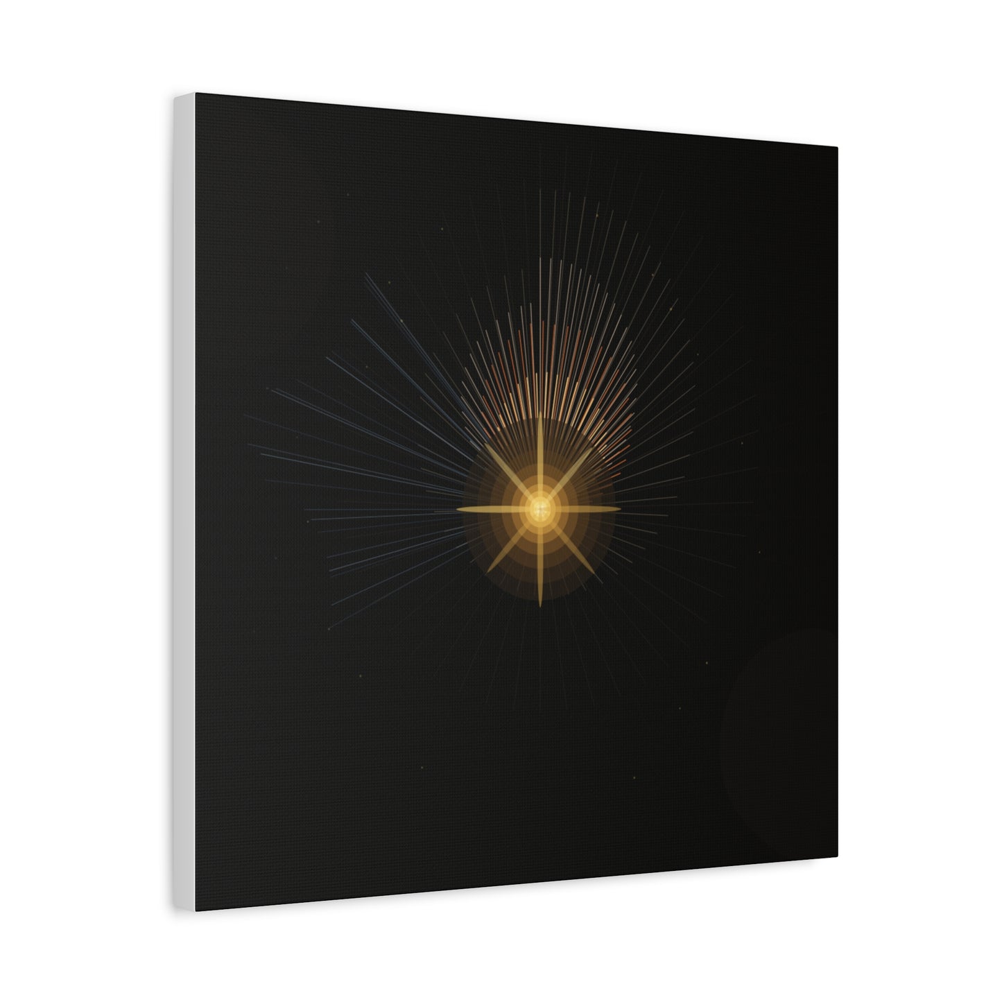 Abstract Golden Starburst Canvas