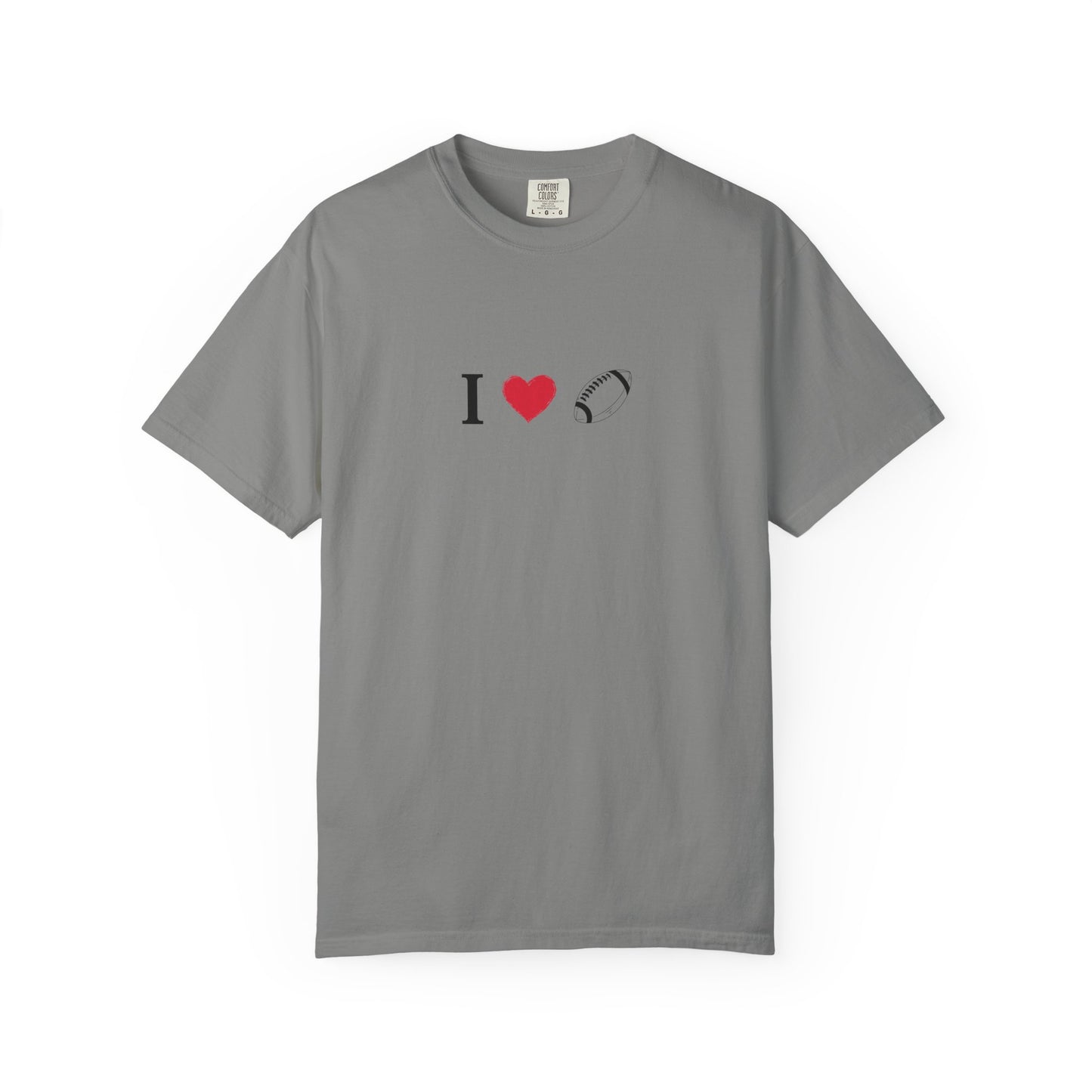 I Love Football T-Shirt - Unisex Cotton Tee, Fun Gift for Friends, Casual Style, Birthday Present, Summer Apparel - TRV