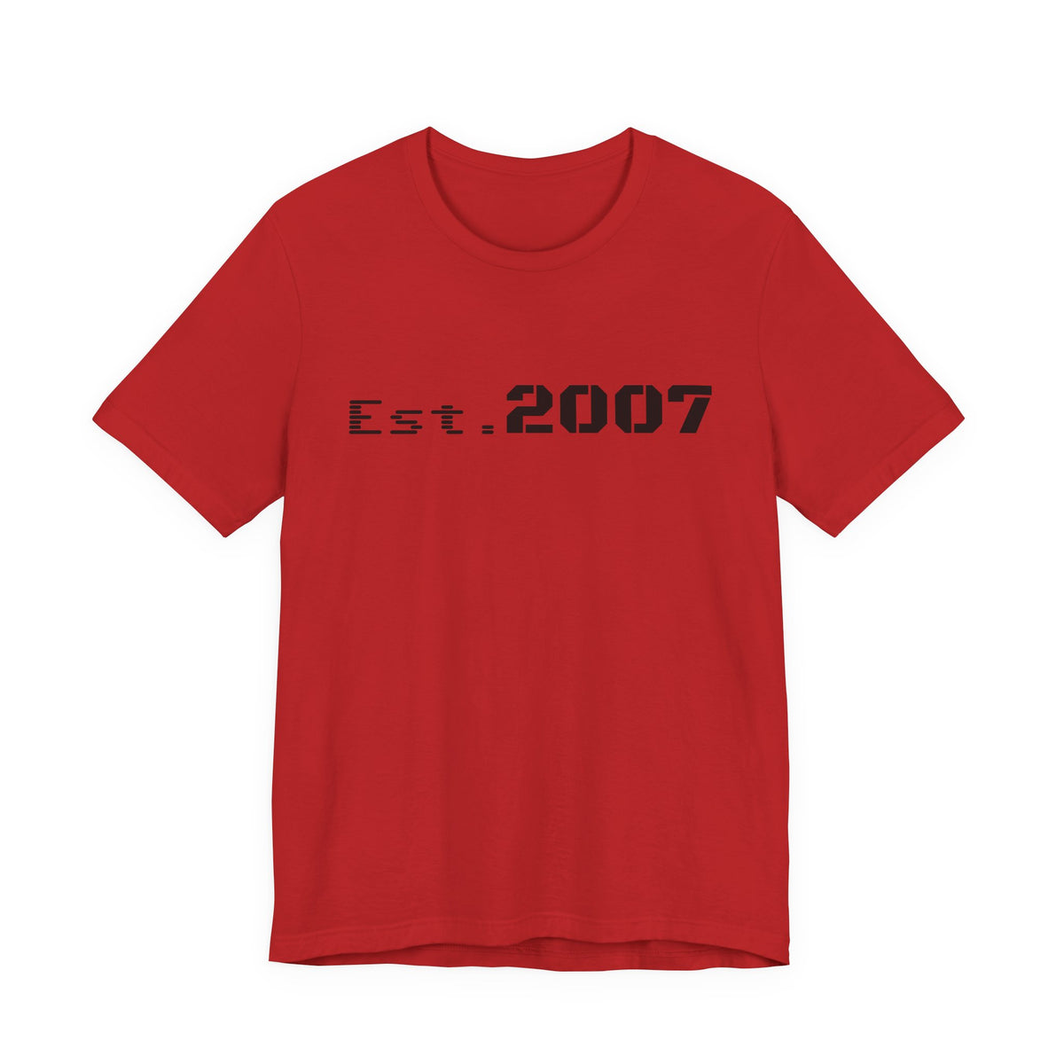 Vintage Est. 2007 T-shirt by Printify featuring a classic design with the established year on a casual cotton tee.