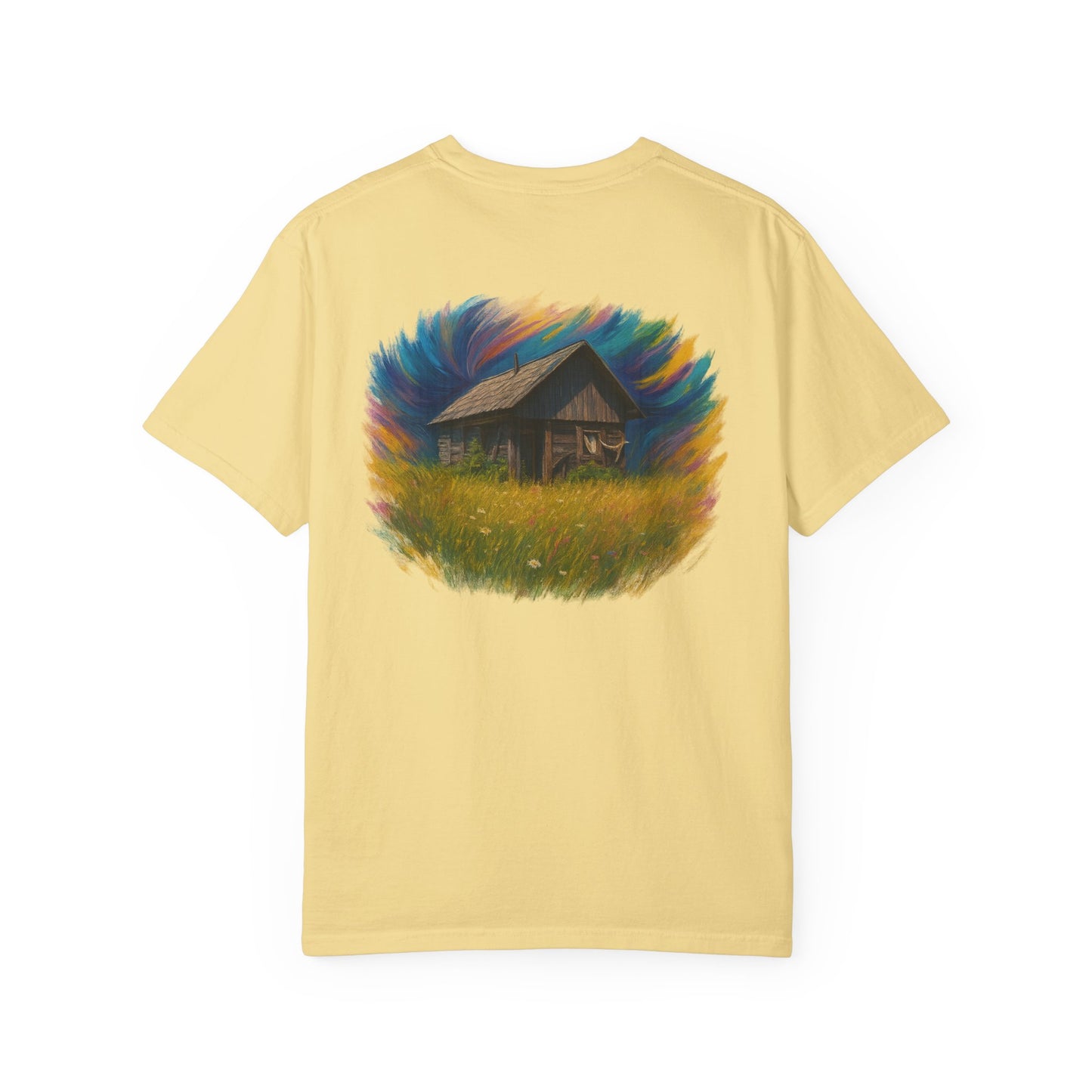 Rustic Landscape T-shirt | Relaxed Fit Tee, Casual Wear, Nature Lover Gift, Summer Outing Top, Eco-Friendly Apparel - TRV