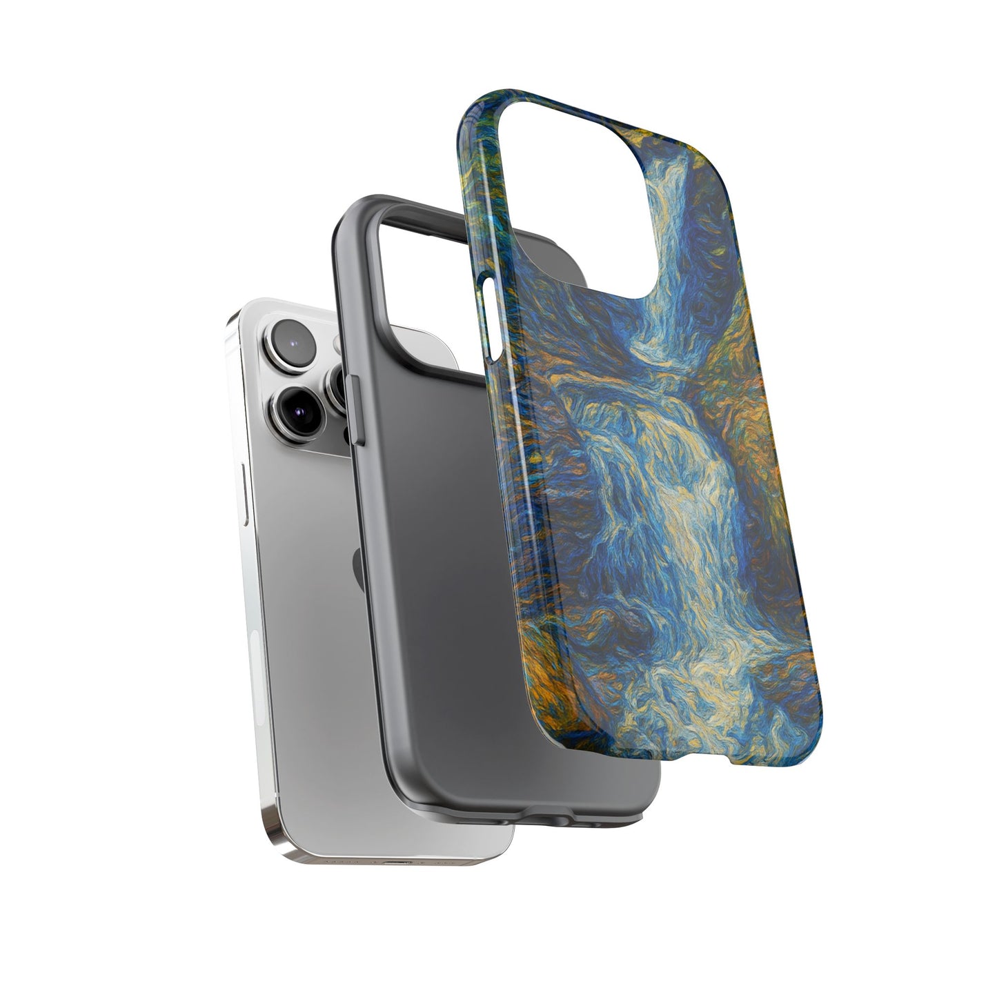 Artistic Phone Case - Waterfall Design, Unique Gift, Phone Accessory, Nature Lover, Original Artwork - TRV