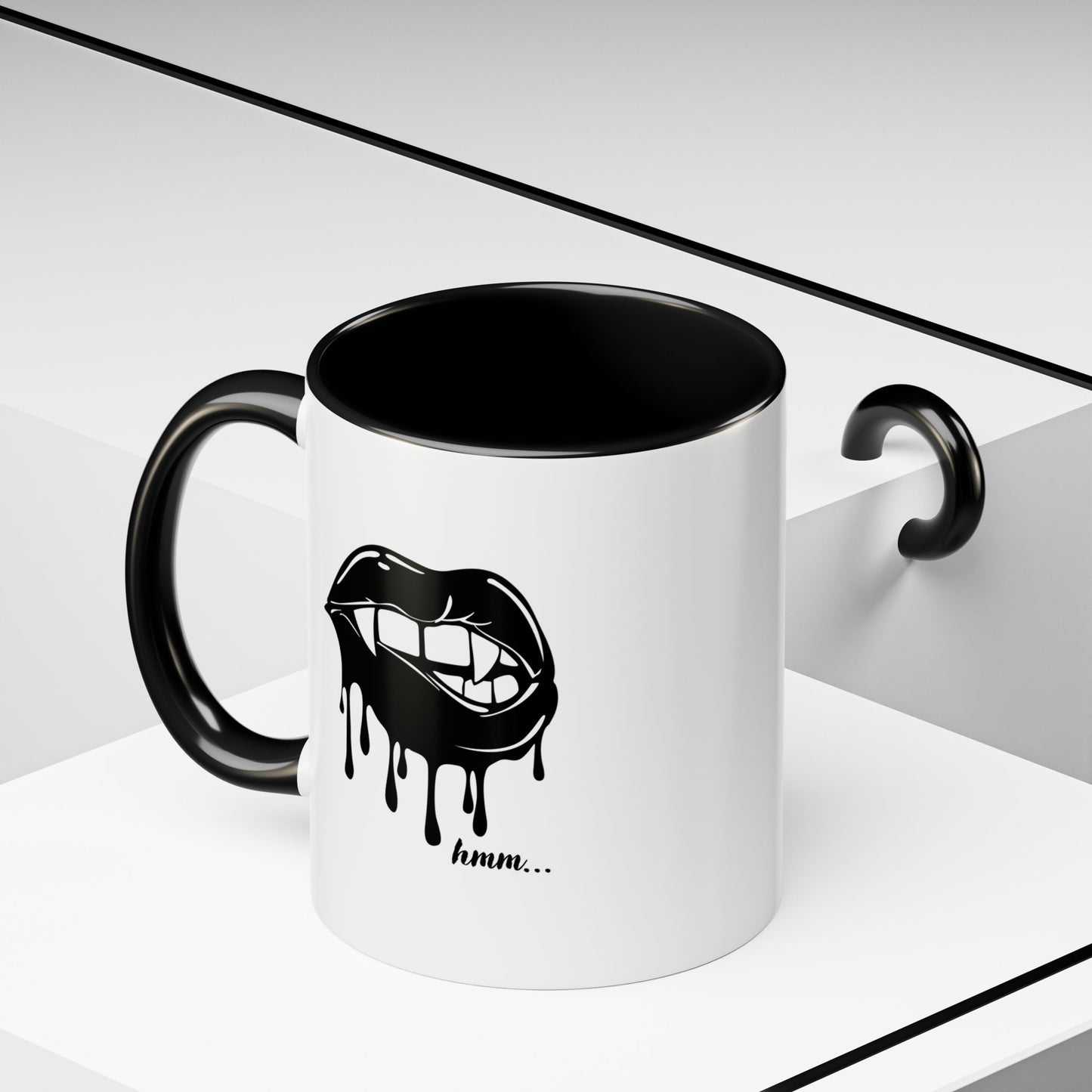 Vampire Lip Accent Coffee Mug - 11oz & 15oz - Unique Halloween Gift