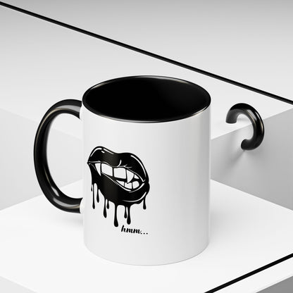 Vampire Lip Accent Coffee Mug - 11oz & 15oz - Unique Halloween Gift
