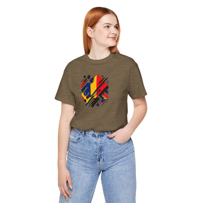 Artistic Heart Unisex Jersey Tee - Vibrant Graphic Tee, Casual Wear, Gift for Art Lovers, Birthday Surprise, Everyday Comfort - TRV
