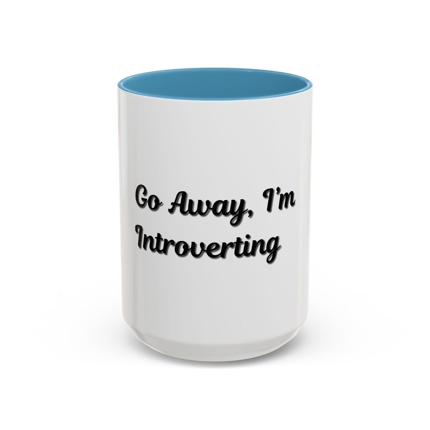 Introvert Coffee Mug - Go Away, I'm Introverting - Black Accent for Relaxing Moments - TRV
