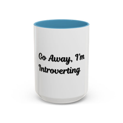 Introvert Coffee Mug - Go Away, I'm Introverting - Black Accent for Relaxing Moments - TRV
