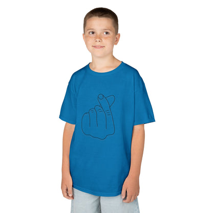 Cute Kids Heavy Cotton Tee - K-Pop Inspired Love Gesture