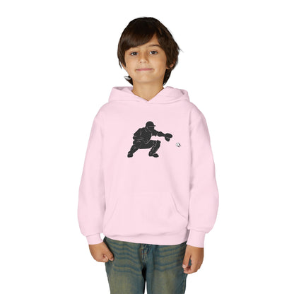 Youth Baseball Catcher Hoodie, Sporty Sweatshirt for Kids, Perfect Gift for Young Athletes, Team Spirit Gear, Sports Event Apparel