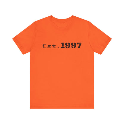 Vintage 1997 Established T-Shirt by Printify featuring a classic design and comfortable fabric, perfect for casual wear.