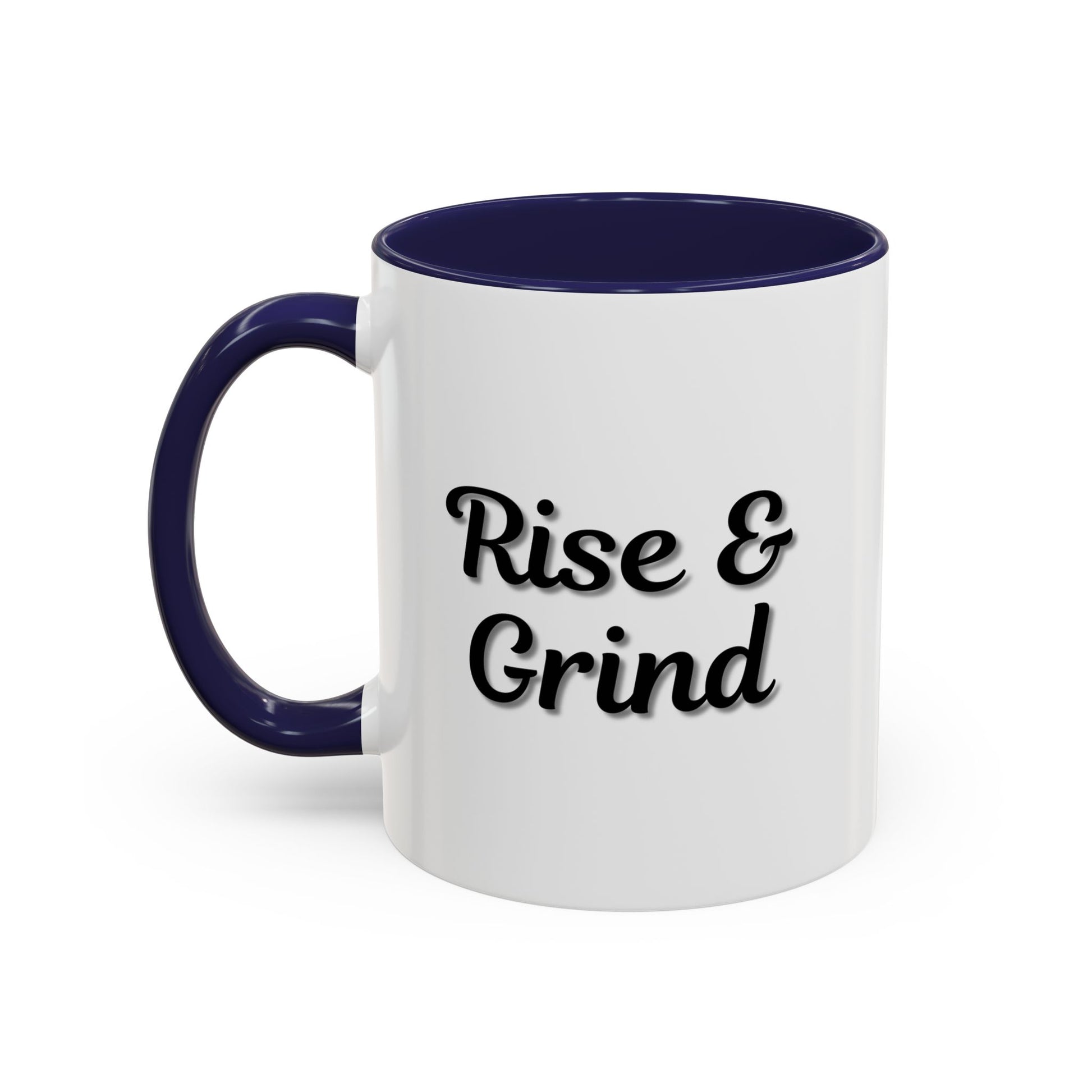 Rise & Grind Coffee Mug – Motivational Black Accent Mug for Daily Inspiration - TRV