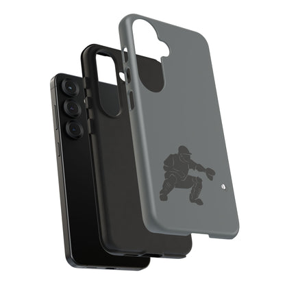 Printify baseball catcher phone case with durable protective design, fits smartphones securely, featuring a sports-themed graphic.