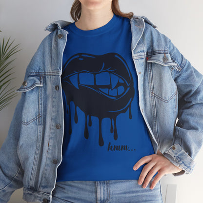 Edgy Graphic Tee - Dripping Lips Design - Unisex Heavy Cotton Tee